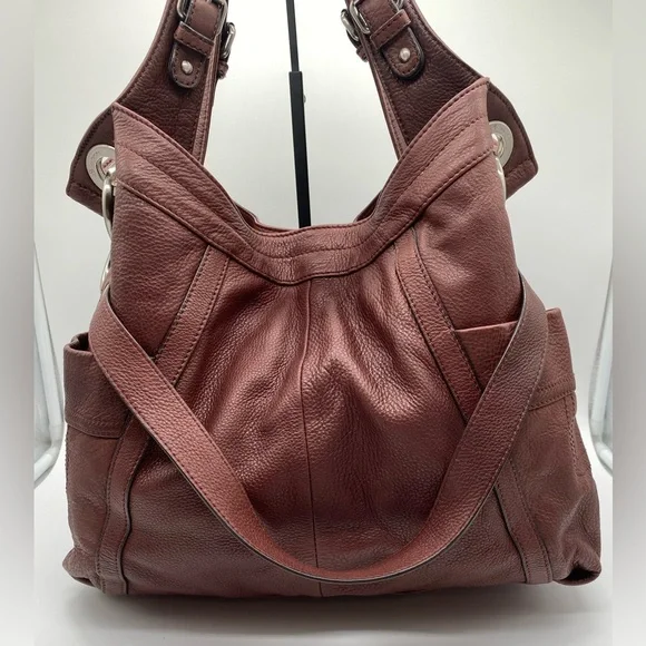 EUC B. Makowsky Leather Brown Sloughy Shoulder Bag - Picture 8 of 16